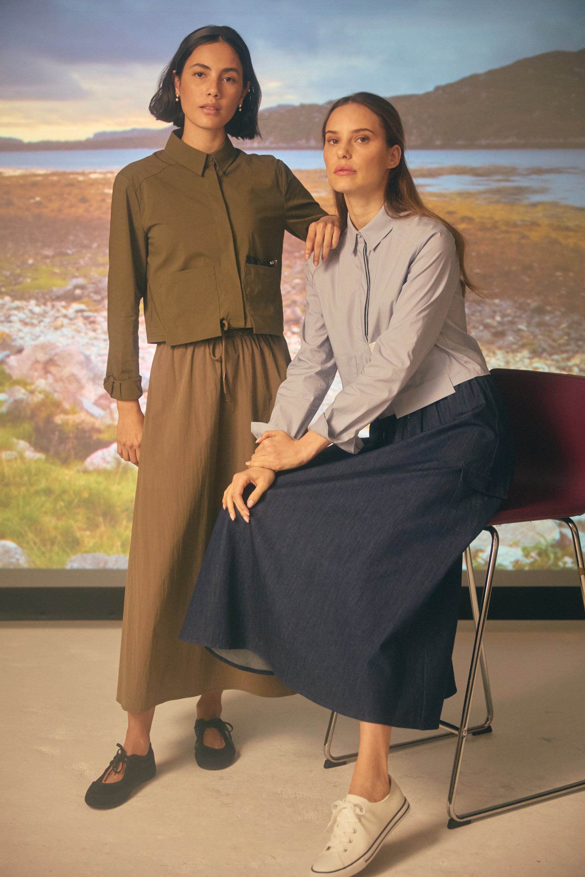 NOI-NR-376 GREEN POCKET PULLY BLOUSE