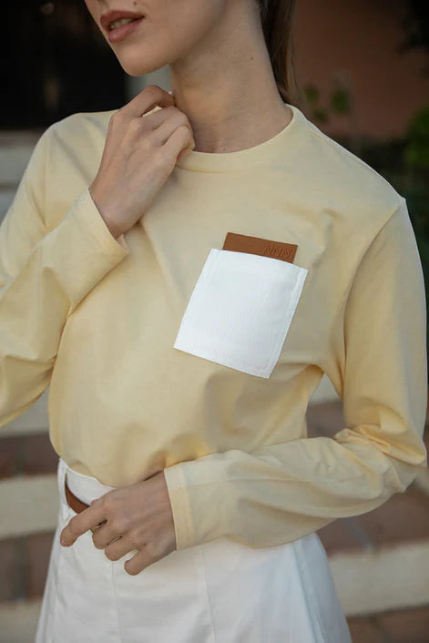 NOI-NR493C YELLOW POCKET T-SHIRT