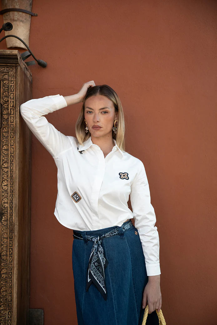 NOI-NR506B DENIM SCARF BELT SKIRT