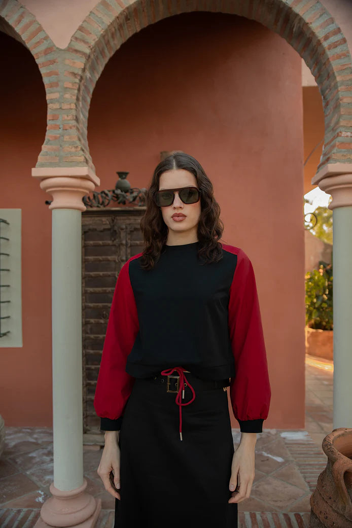 NOI-NR508 BLACK CARGO BELT SKIRT