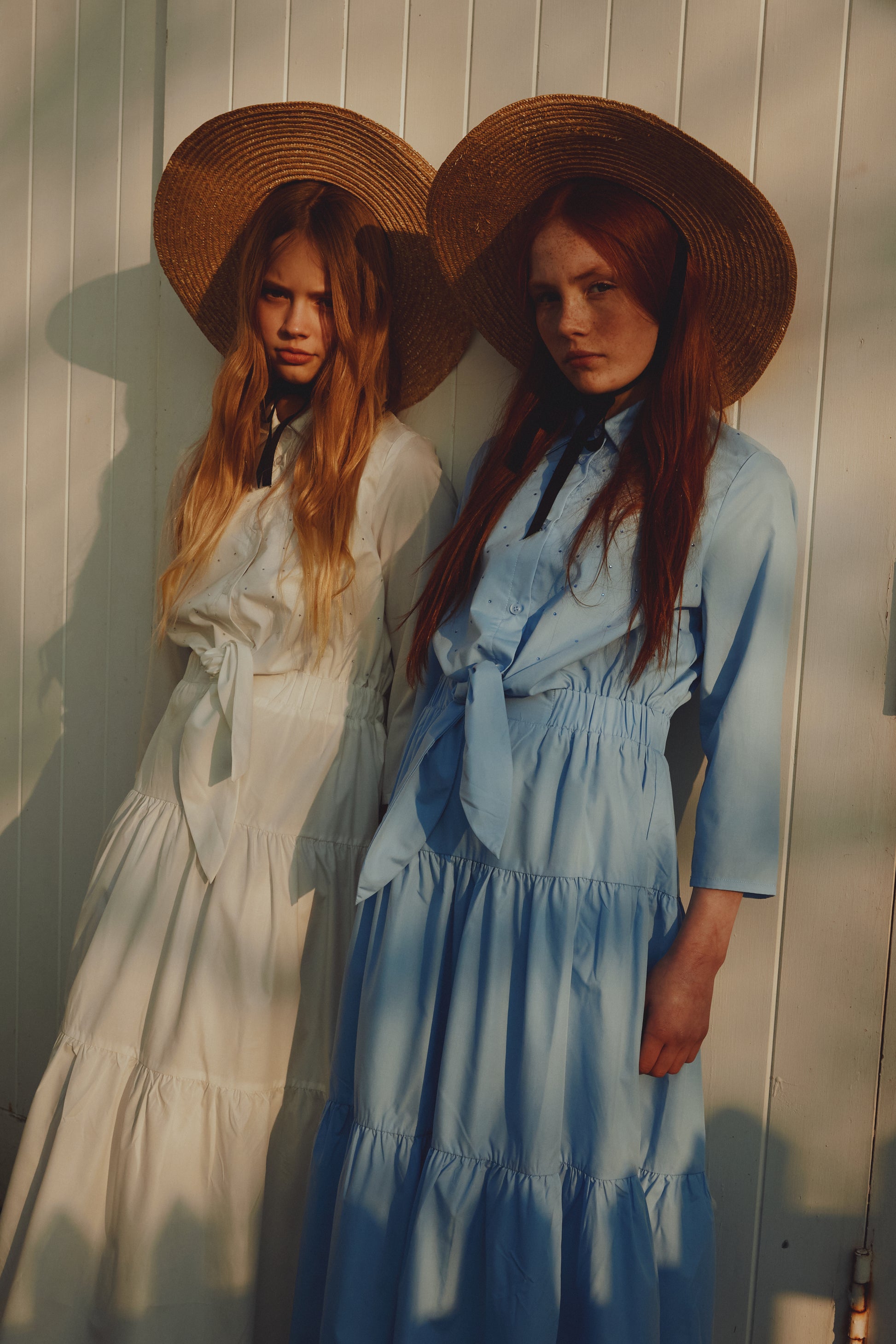 TEA-NRT-260 BLUE TIE LAYERED DRESS