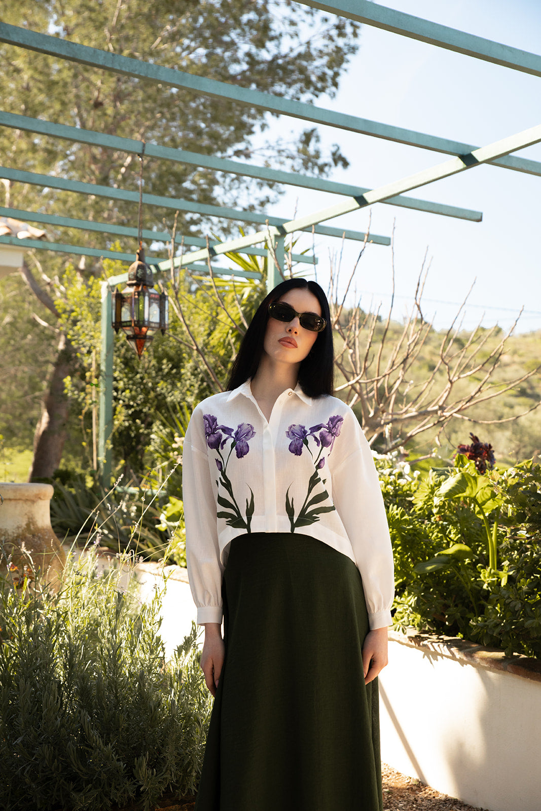 NOI-2410 IVORY FLOWER PRINT BLOUSE