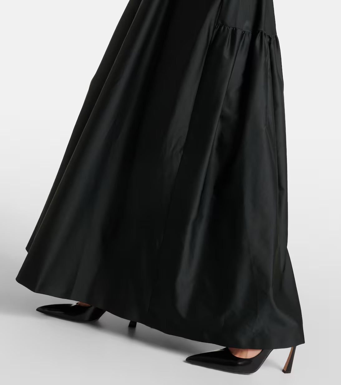 MAX-2421001 BRASILE BLACK SATIN SKIRT