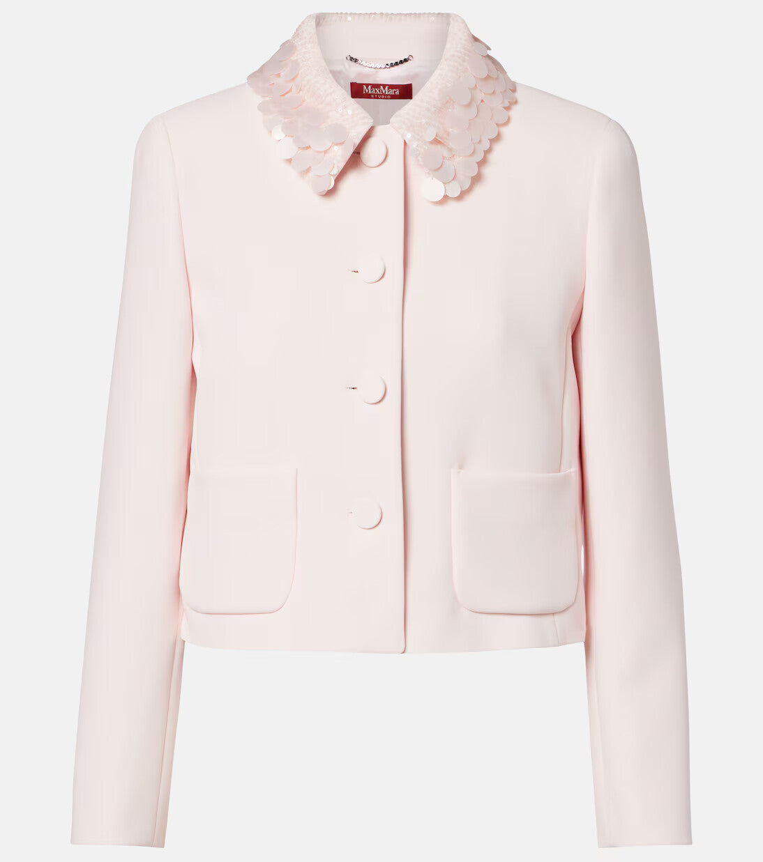 MAX-26160413 MSEPINNE PINK COLLAR DETAIL JACKET