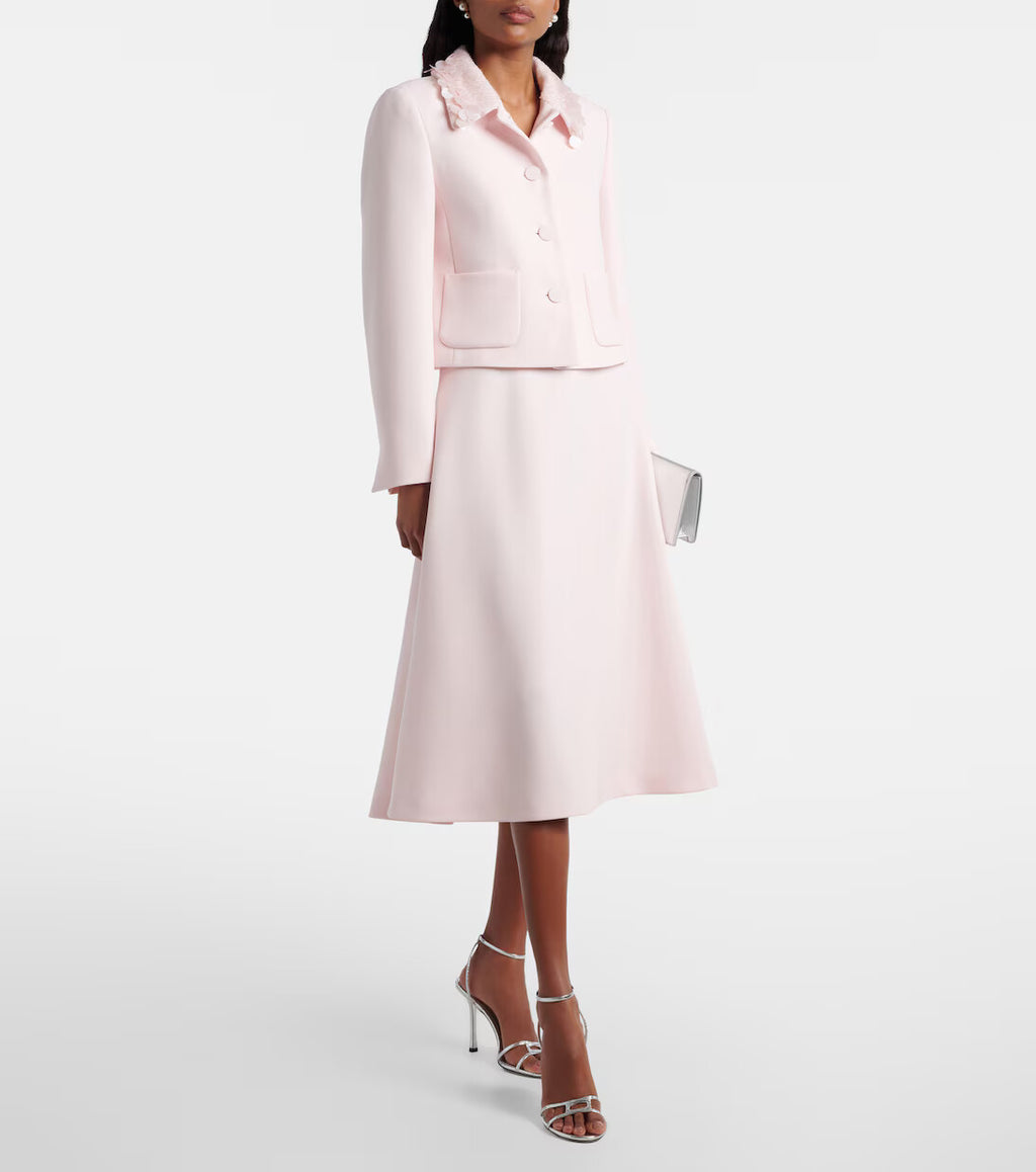 MAX-26160413 MSEPINNE PINK COLLAR DETAIL JACKET