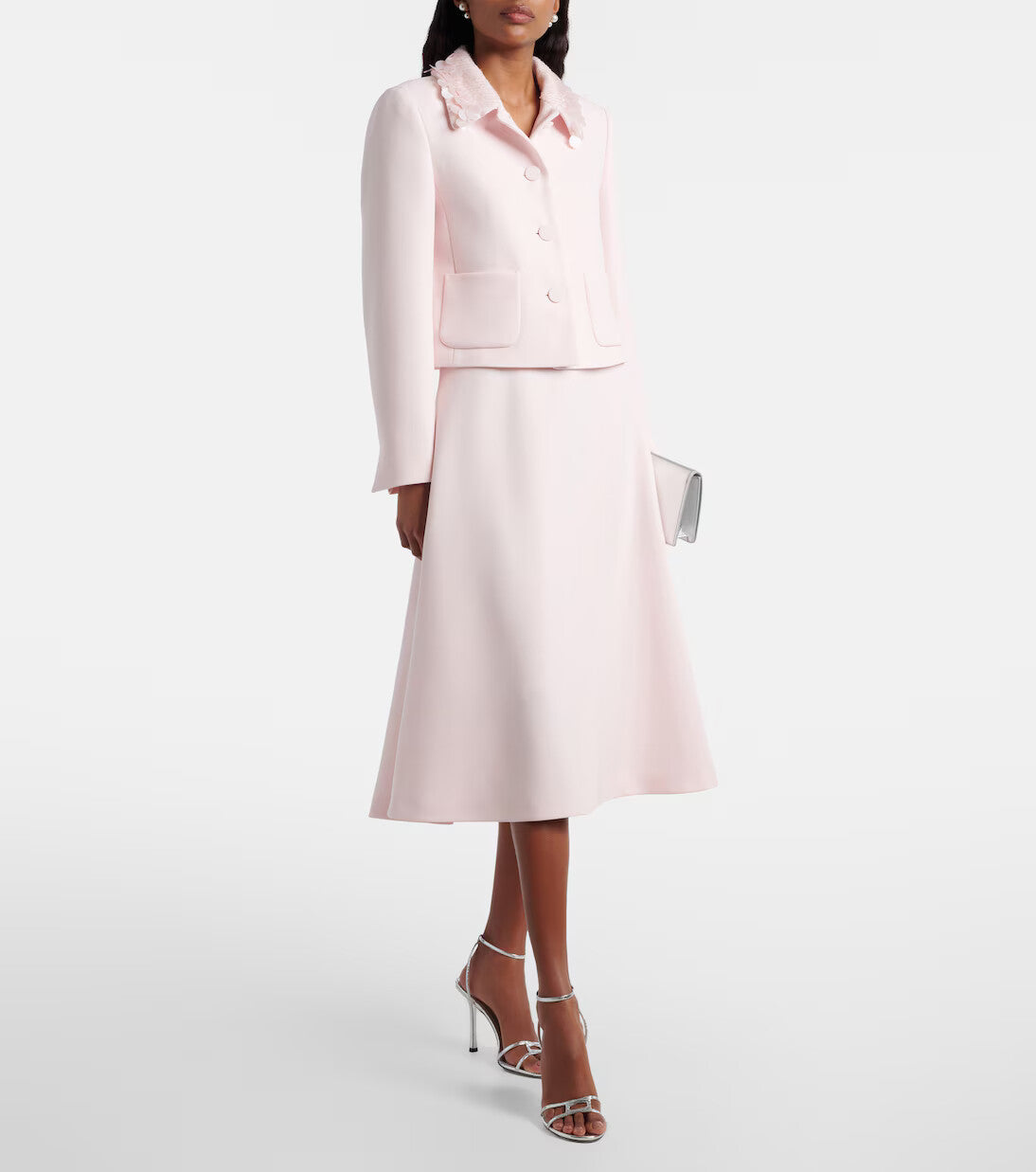 MAX-26160413 MSEPINNE PINK COLLAR DETAIL JACKET