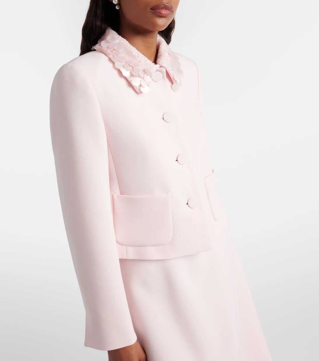MAX-26160413 MSEPINNE PINK COLLAR DETAIL JACKET