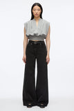 PLM-P202-1592UFT BLACK FRENCH TERRY TOP
