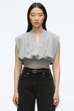 PLM-P202-1592UFT BLACK FRENCH TERRY TOP