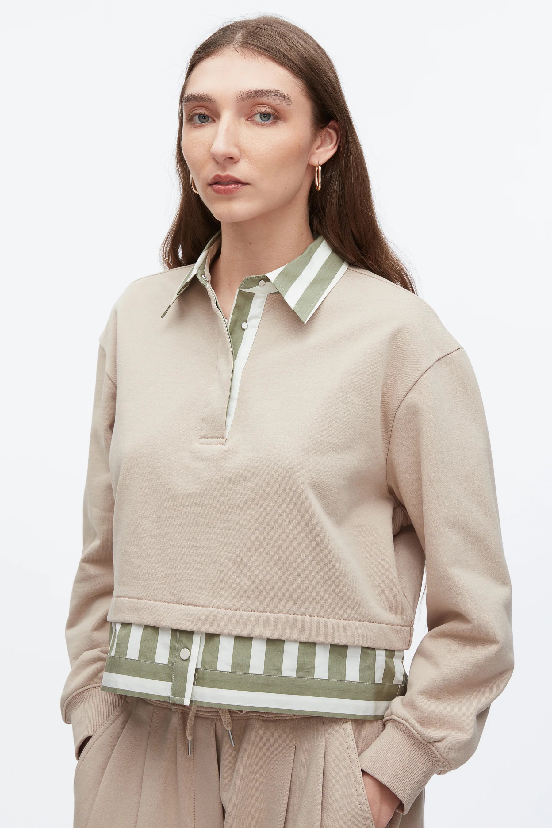 PLM-P251-10324UFT NAVY COMBO SHIRT TOP