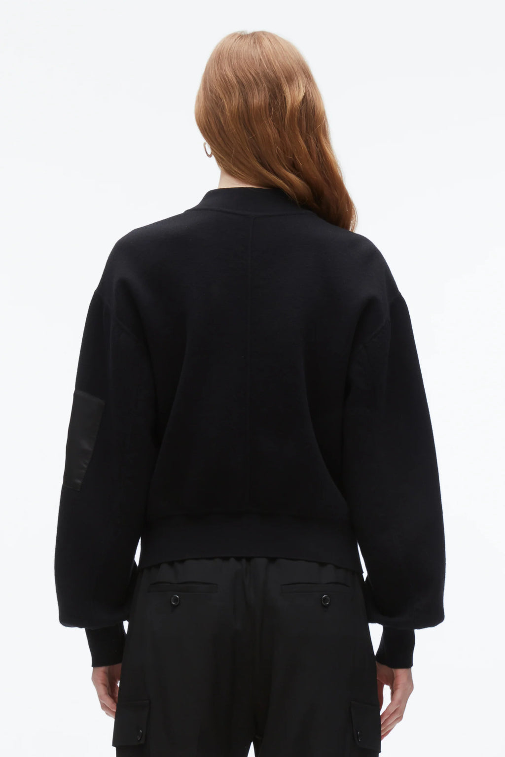 PLM-P251-70473TSM BLACK KNIT LAYERED JACKET