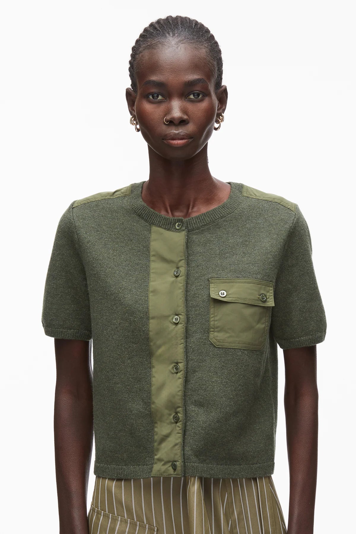 PLM-P262-70592 PINE KNIT COMBO TOP