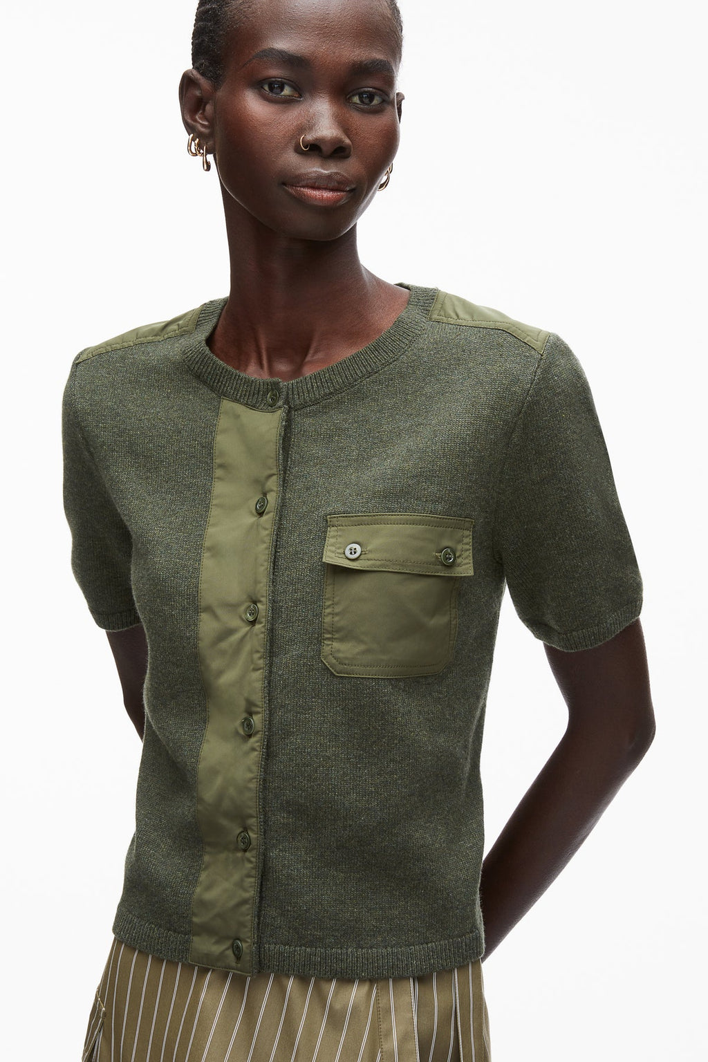 PLM-P262-70592 PINE KNIT COMBO TOP