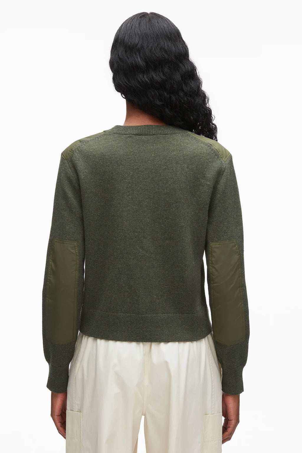 PLM-P262-70593 PINE KNIT COMBO CARDIGAN