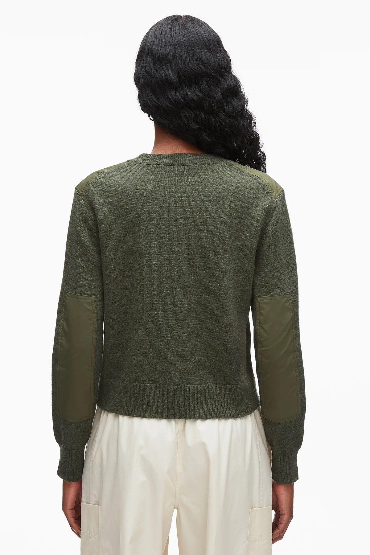 PLM-P262-70593 PINE KNIT COMBO CARDIGAN