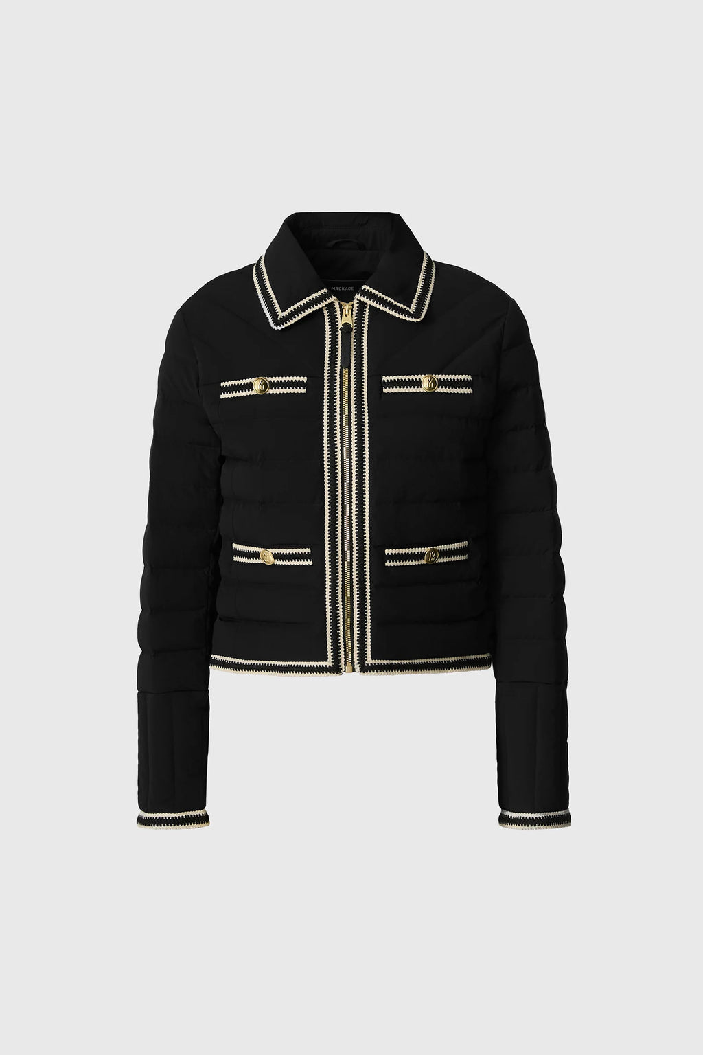 MKG-PETUNIA BLACK TRIM DOWN JACKET