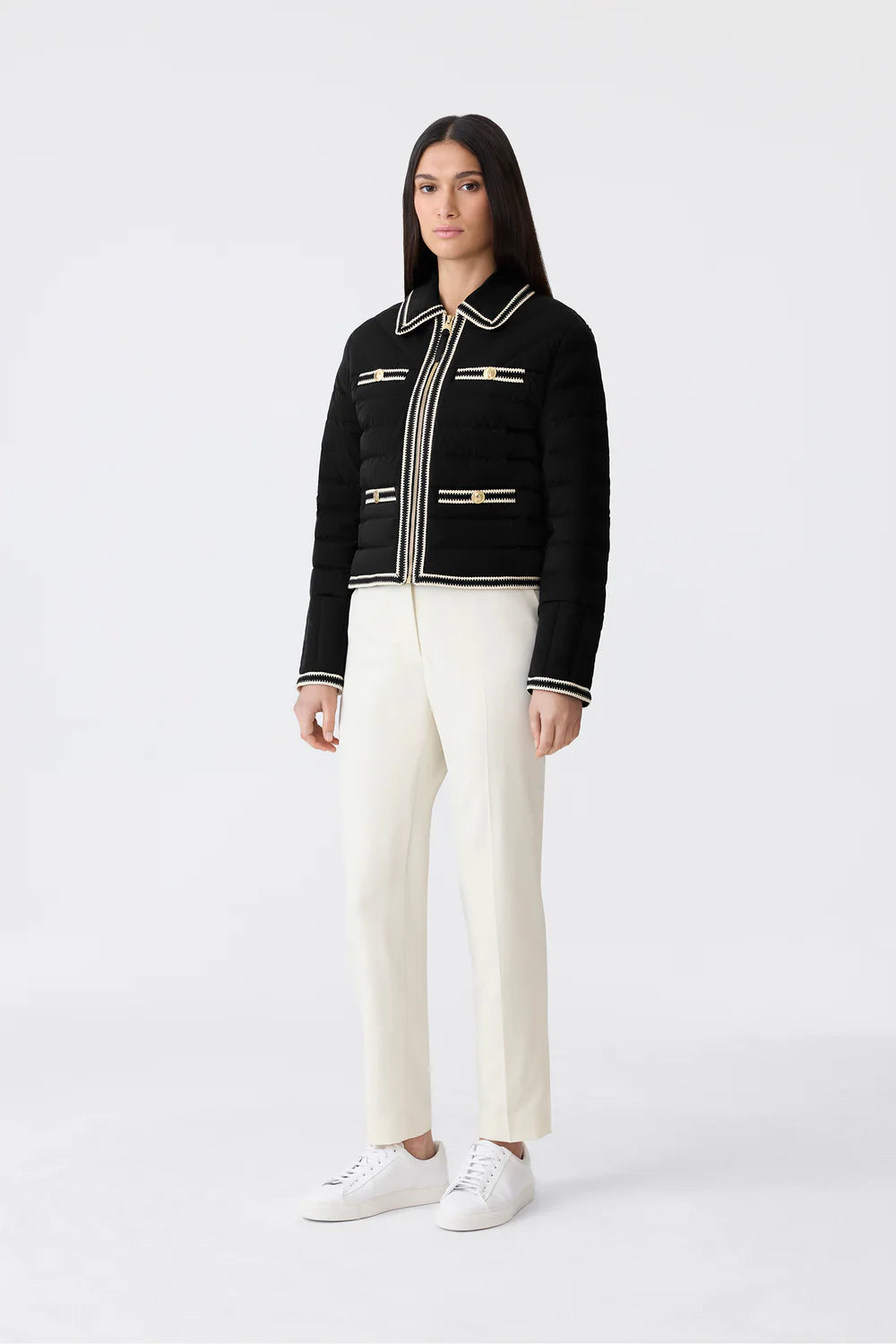 MKG-PETUNIA BLACK TRIM DOWN JACKET