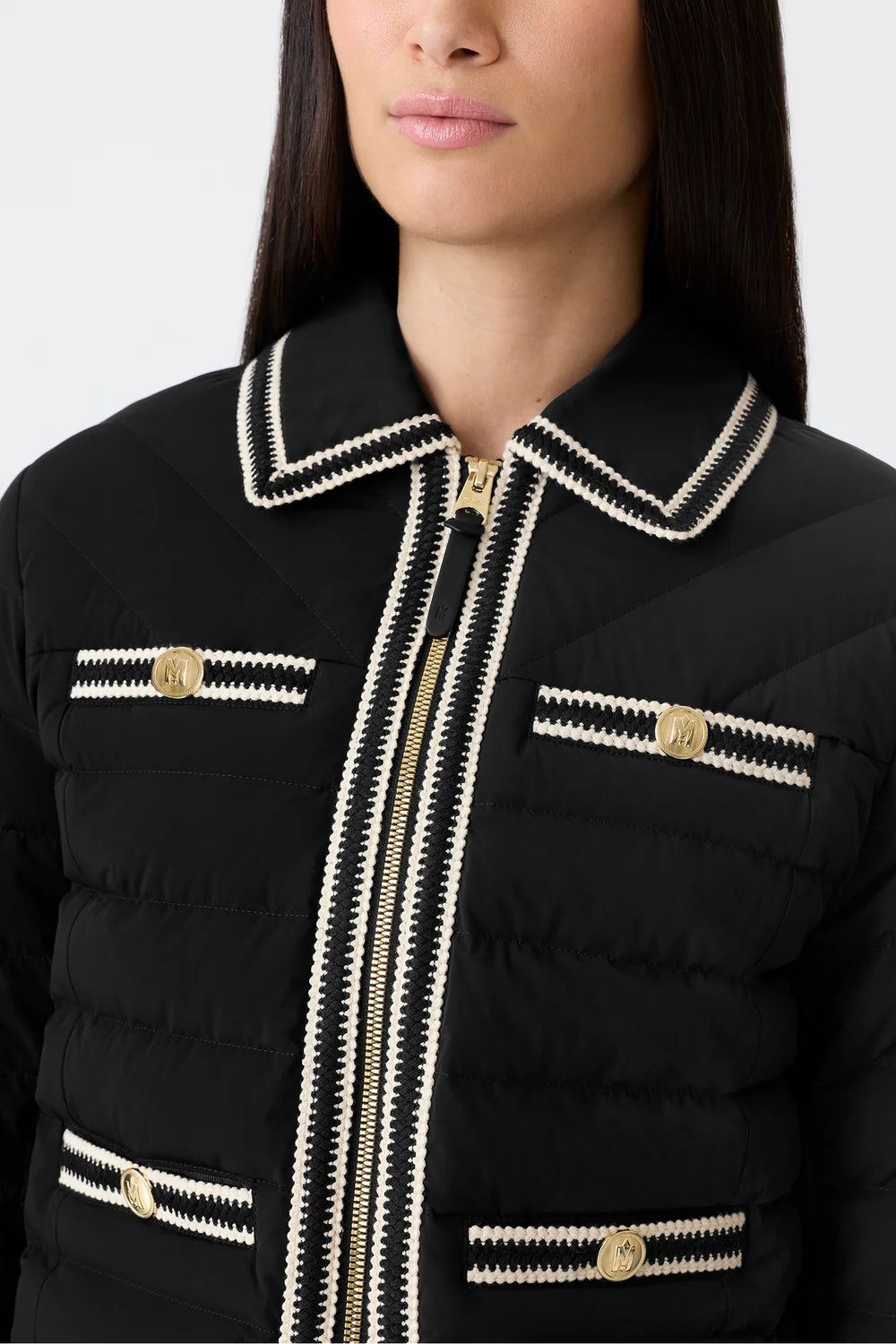 MKG-PETUNIA BLACK TRIM DOWN JACKET