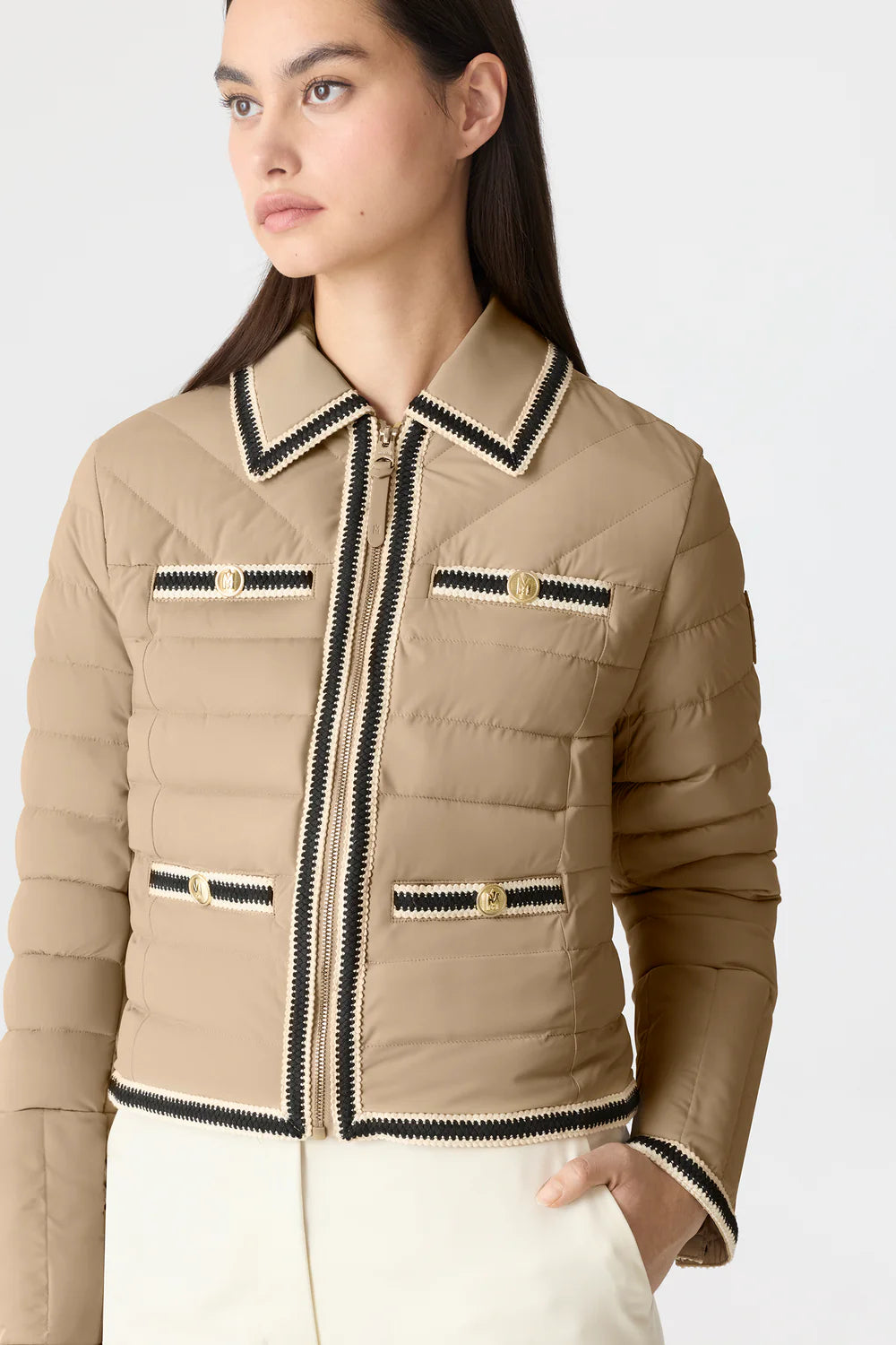 MKG-PETUNIA CAMEL TRIM DOWN JACKET