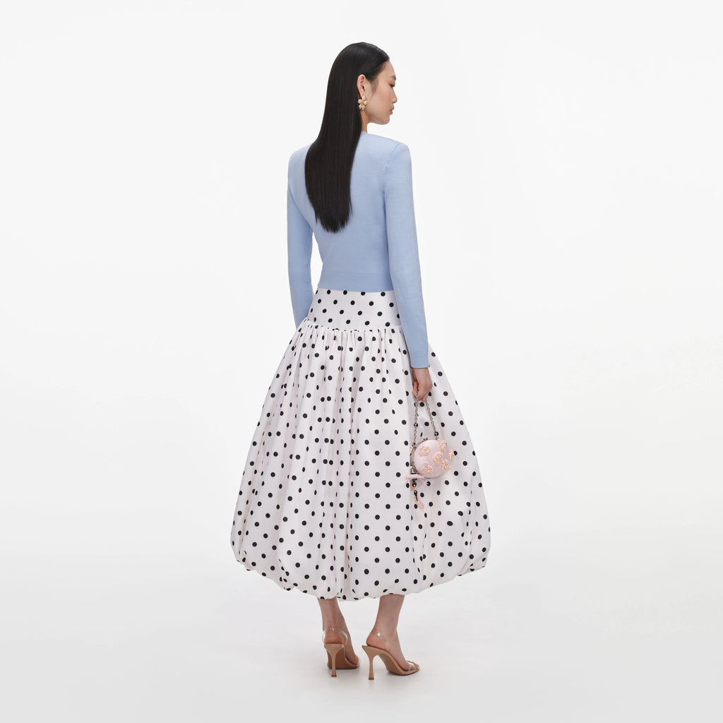 SPO-PF26-068C BLUE FLOWER KNIT CARDIGAN