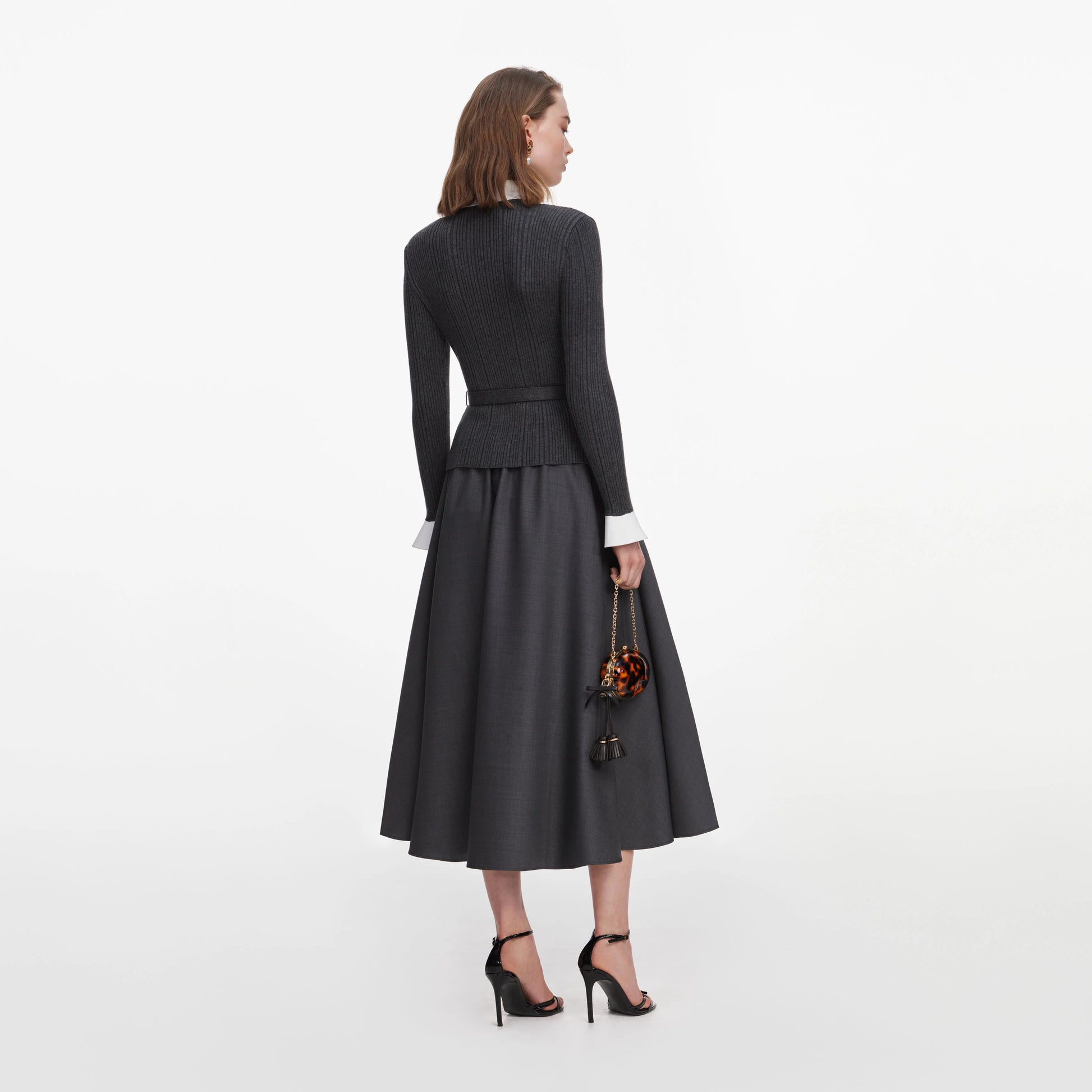 SPO-PF2-131MA GREY KNIT TWILL DRESS