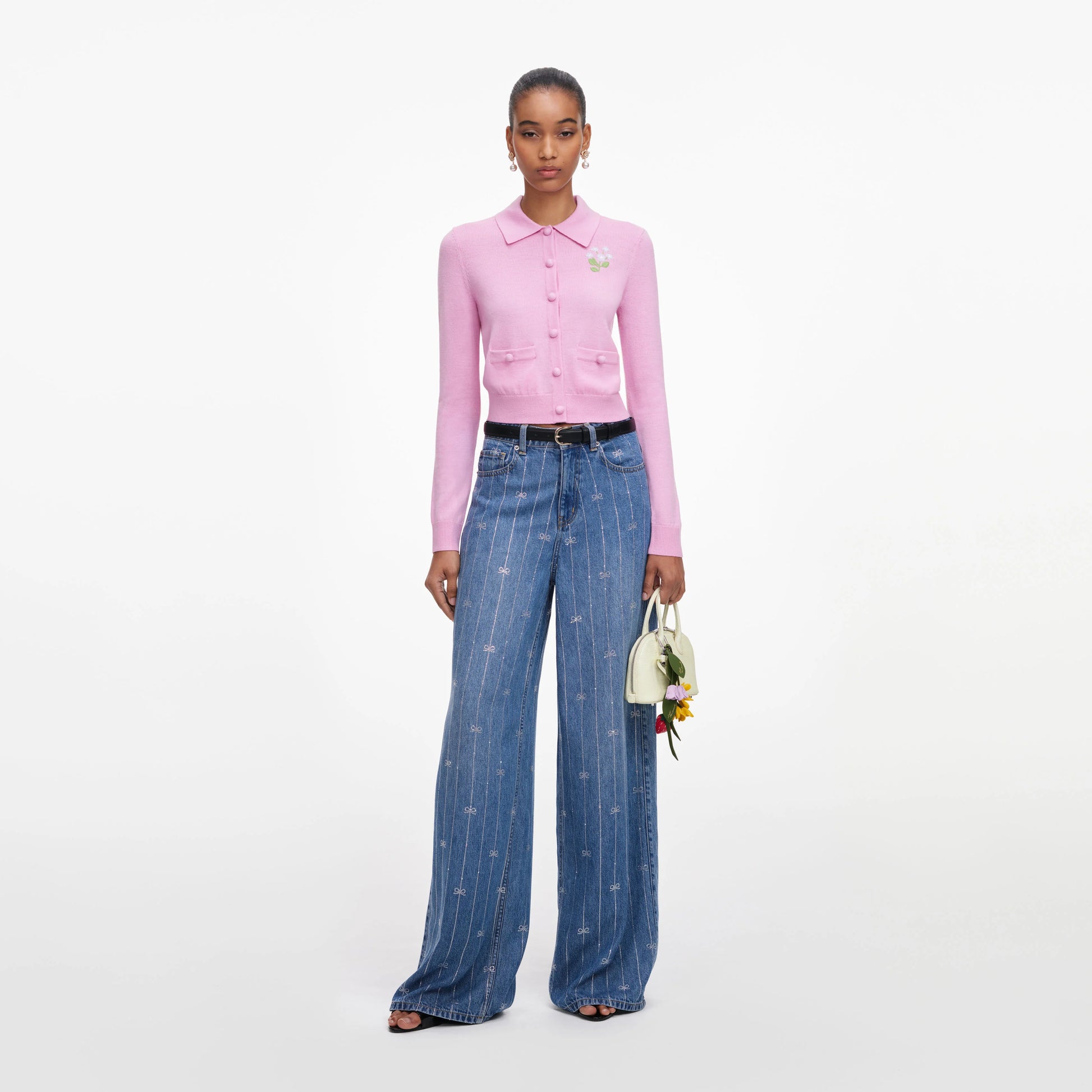 SPO-PF26-143C PINK FLOWER CARDIGAN