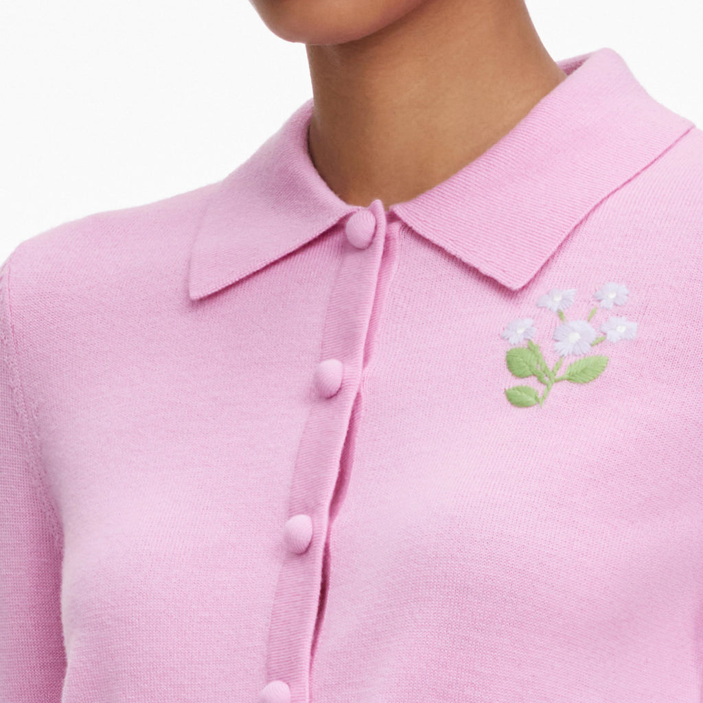 SPO-PF26-143C PINK FLOWER CARDIGAN