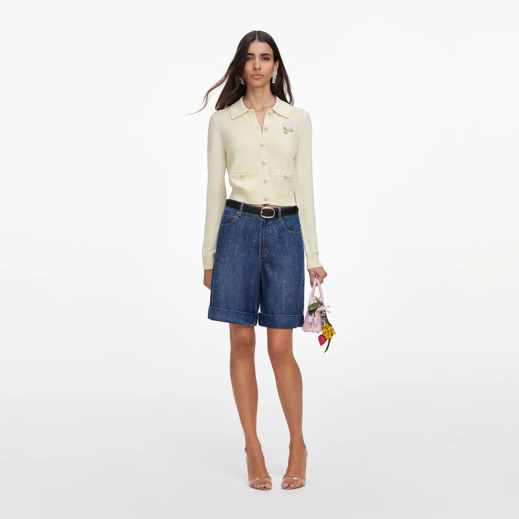SPO-PF26-143CA YELLOW FLOWER CARDIGAN