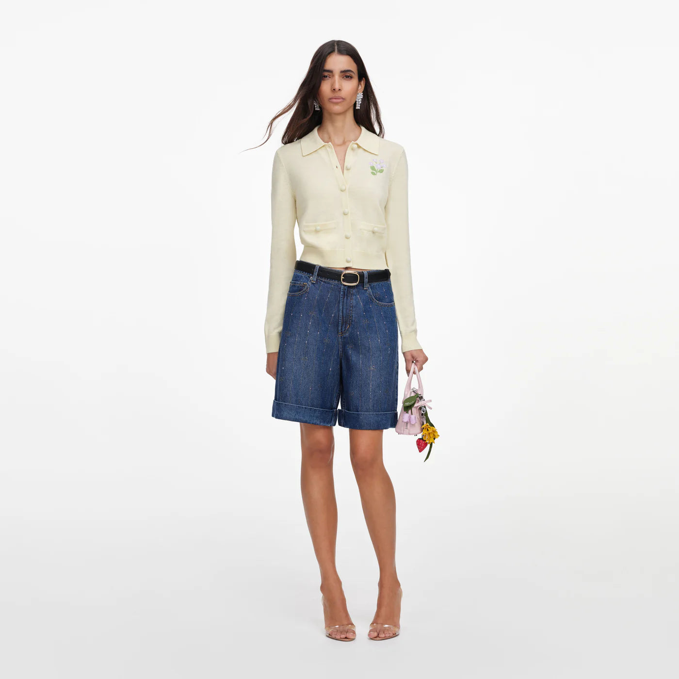 SPO-PF26-143CA YELLOW FLOWER CARDIGAN
