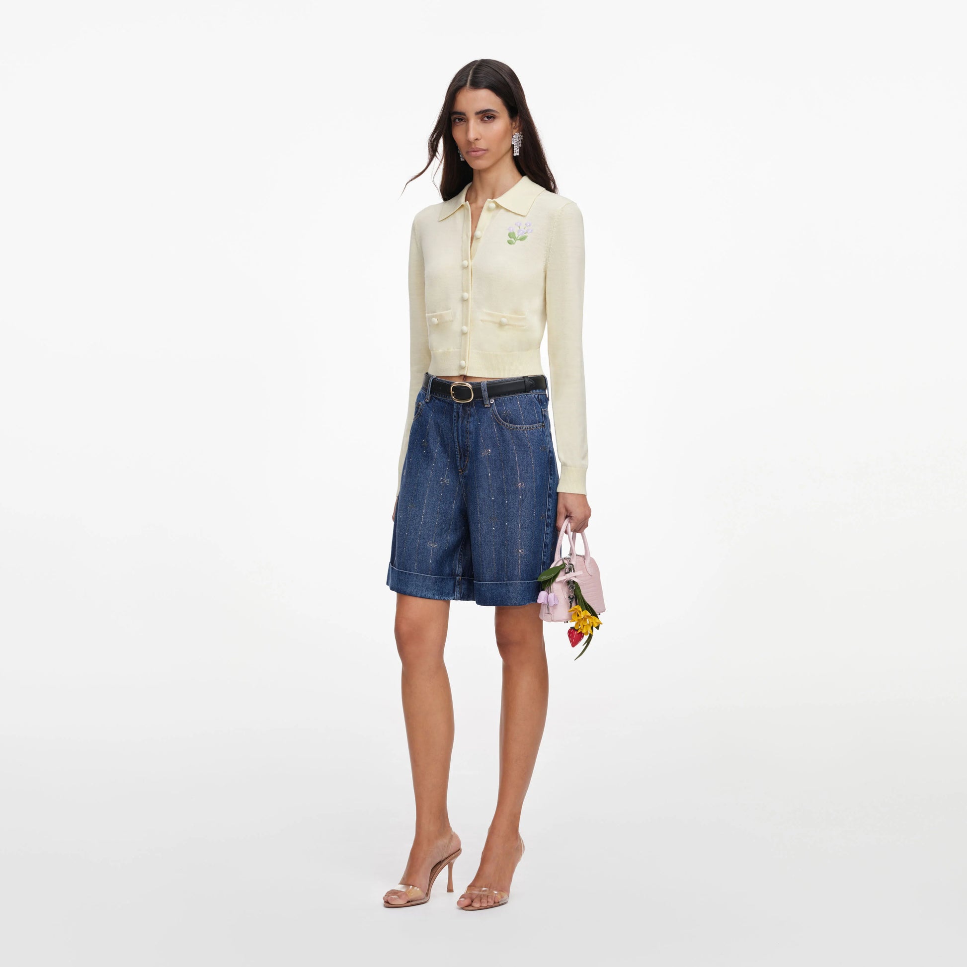 SPO-PF26-143CA YELLOW FLOWER CARDIGAN