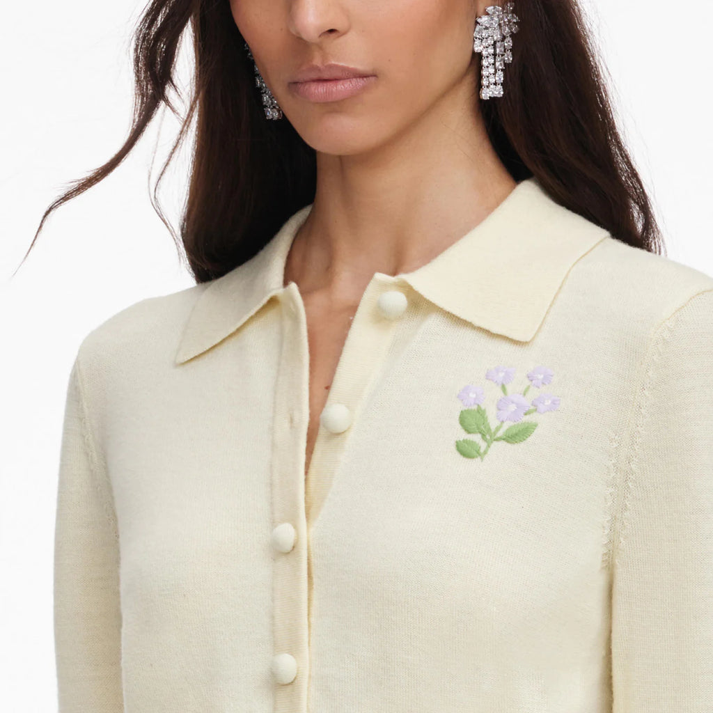 SPO-PF26-143CA YELLOW FLOWER CARDIGAN