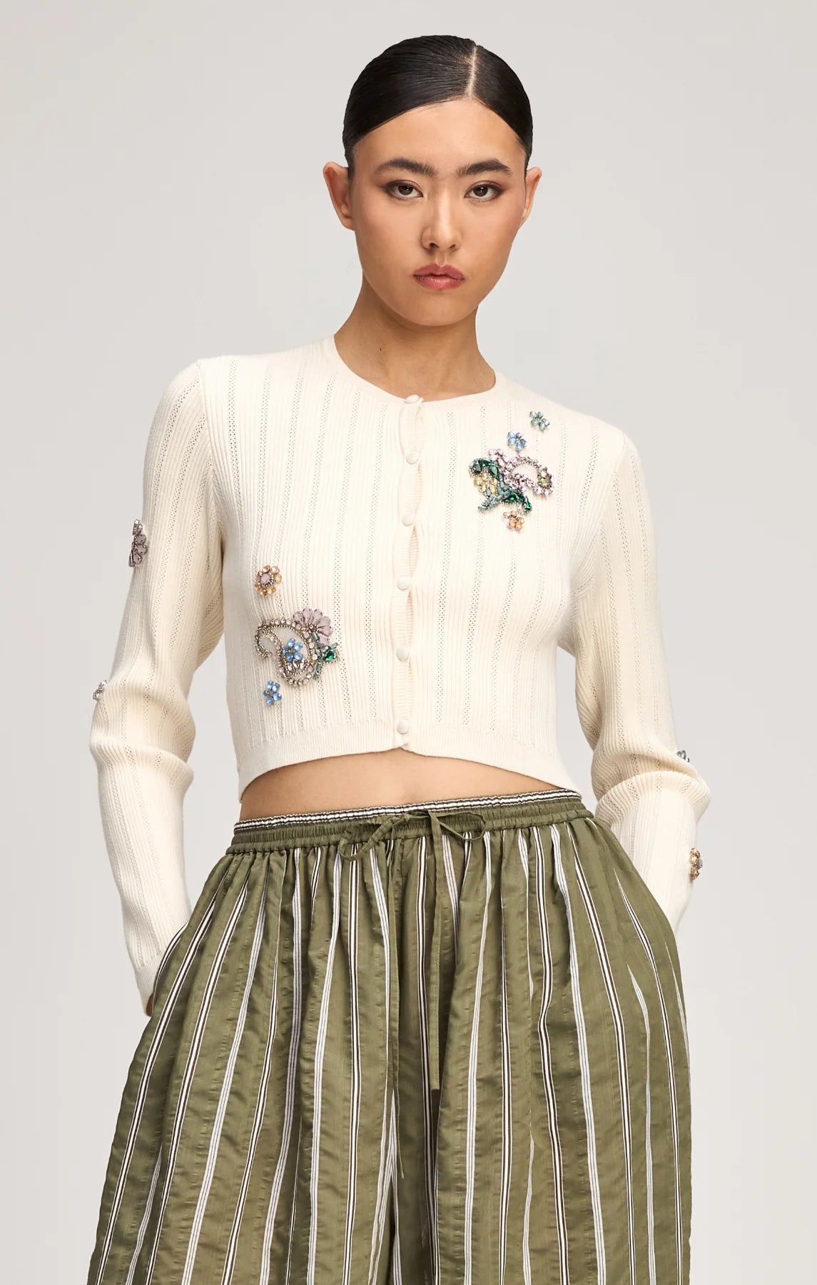 CQS-ZK125110483Z IVORY ALLISON CARDIGAN