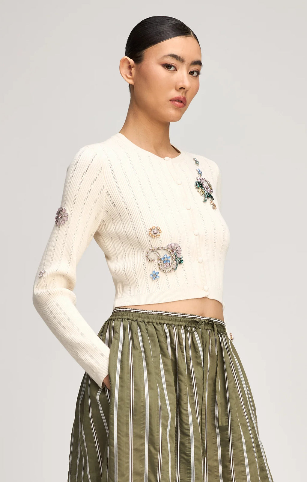 CQS-ZK125110483Z IVORY ALLISON CARDIGAN