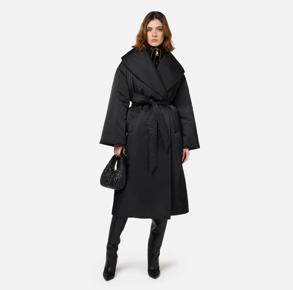 ELS-PI78H46 BLACK LONG PUFFER COAT