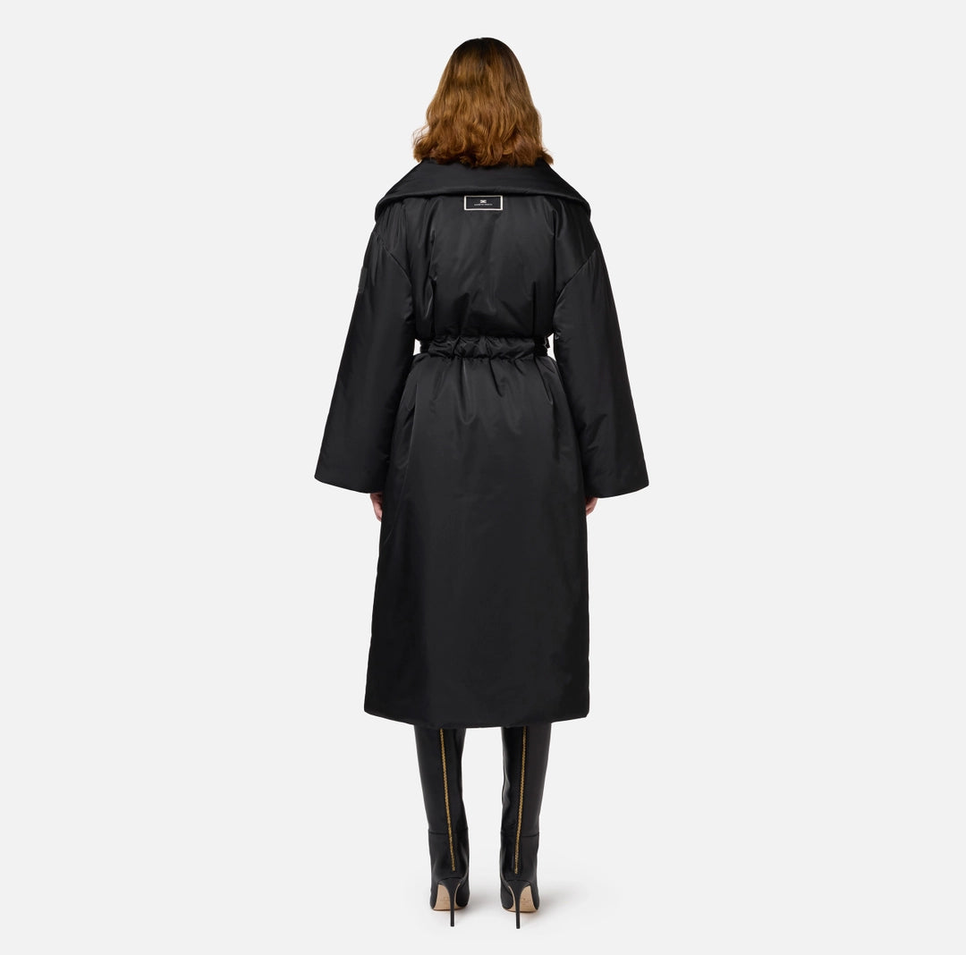 ELS-PI78H46 BLACK LONG PUFFER COAT