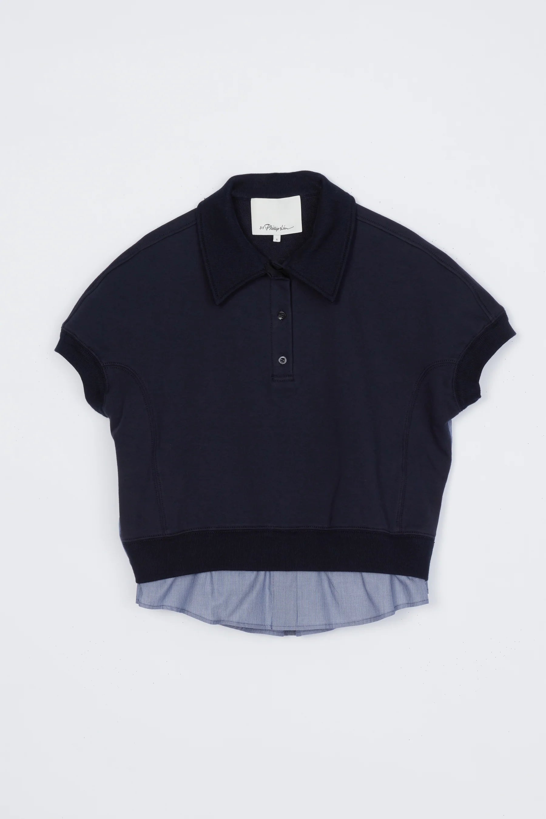 PLM-E261-10366 NAVY POLO&SHIRT TOP
