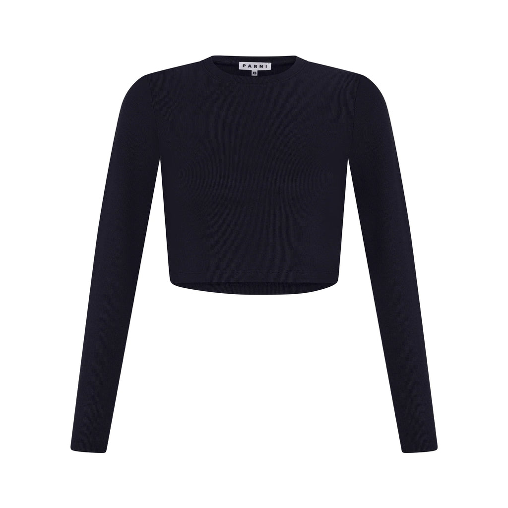 PAR-T354 BLACK RIBBED TOP