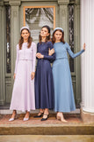 PAR-D338 BLUE COTTON DRESS
