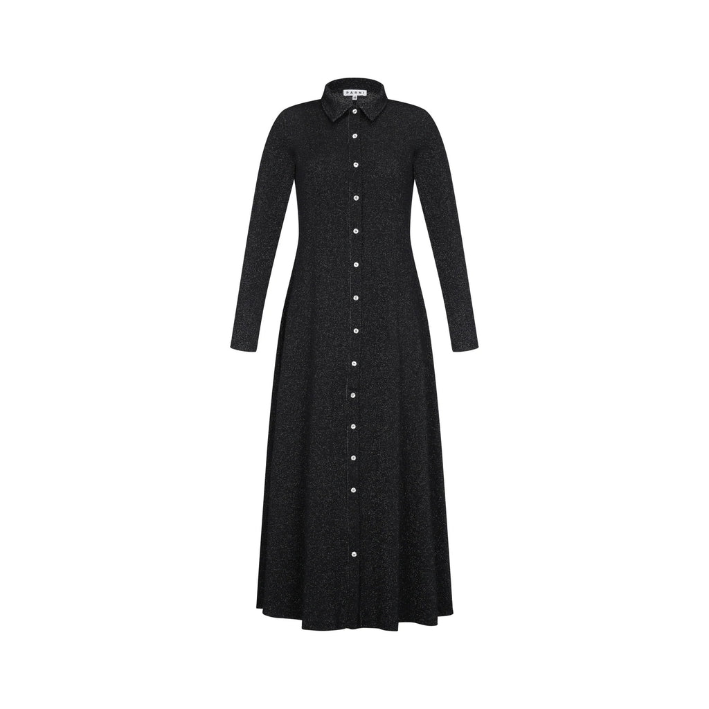 PAR-D416 LUREX BUTTON DOWN MAXI