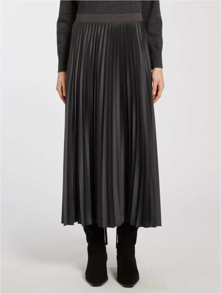 MRL-252310045 PONTIAC GREY PLEATED SKIRT