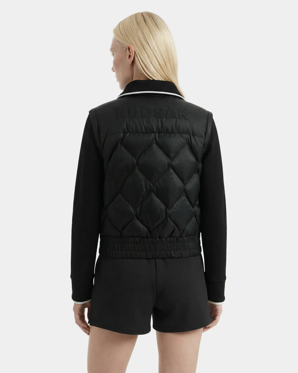 RUD-8126022 PRISA BLACK&WHITE QUILTED JACKET