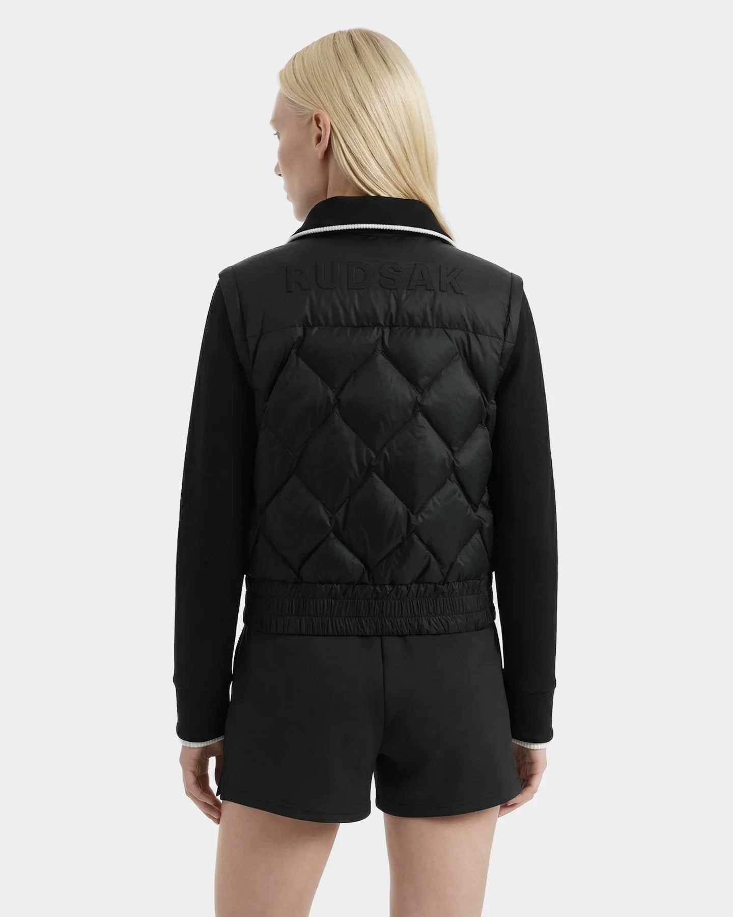 RUD-8126022 PRISA BLACK&WHITE QUILTED JACKET