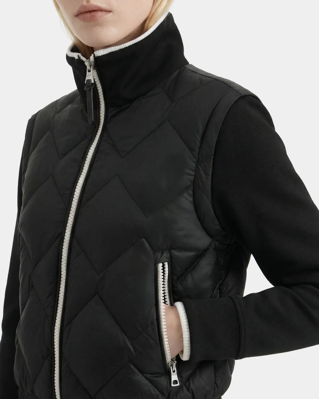 RUD-8126022 PRISA BLACK&WHITE QUILTED JACKET