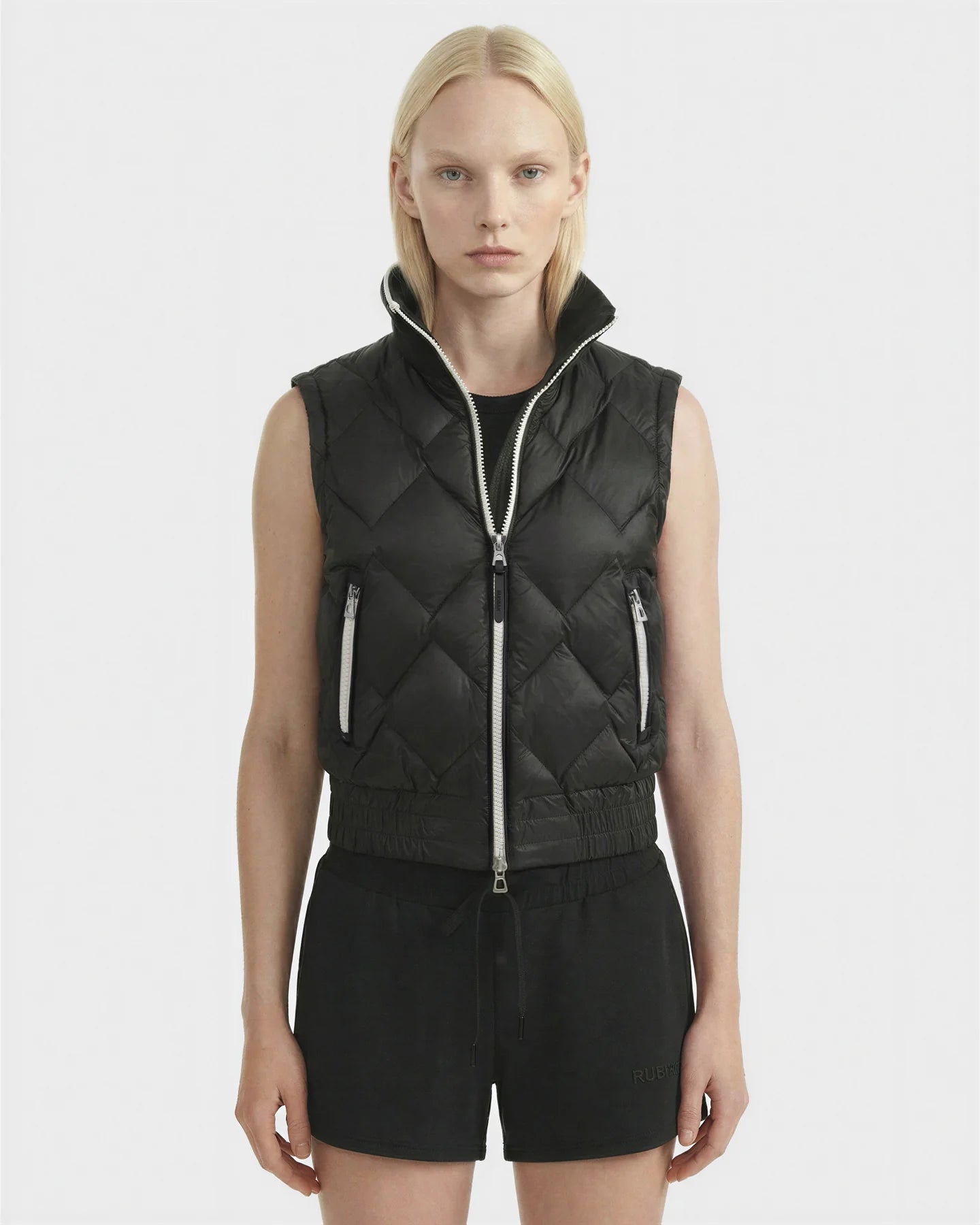 RUD-8126022 PRISA BLACK&WHITE QUILTED JACKET