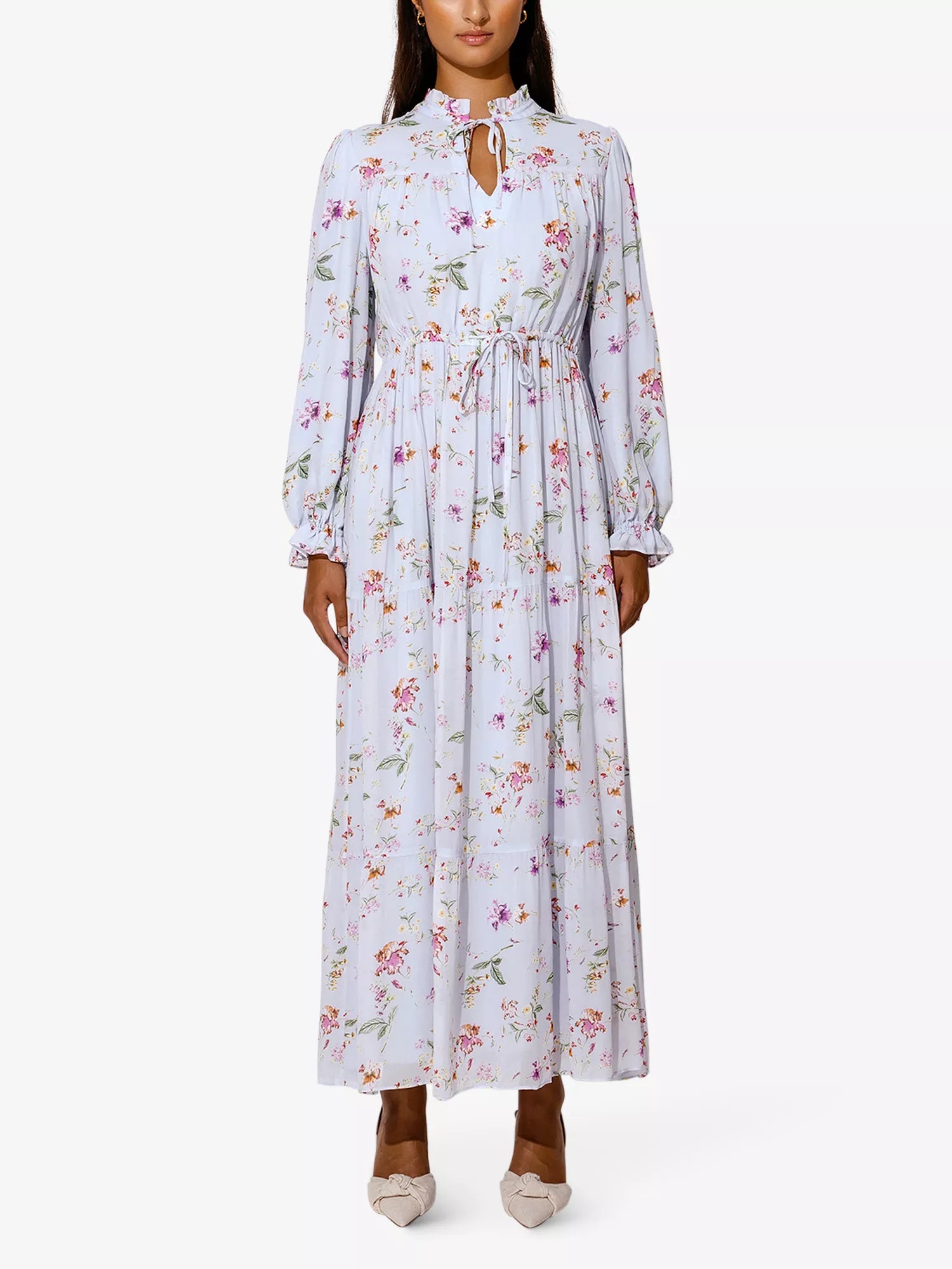 BYM-2200592 FLORENCIA BLUE FLORAL DRESS