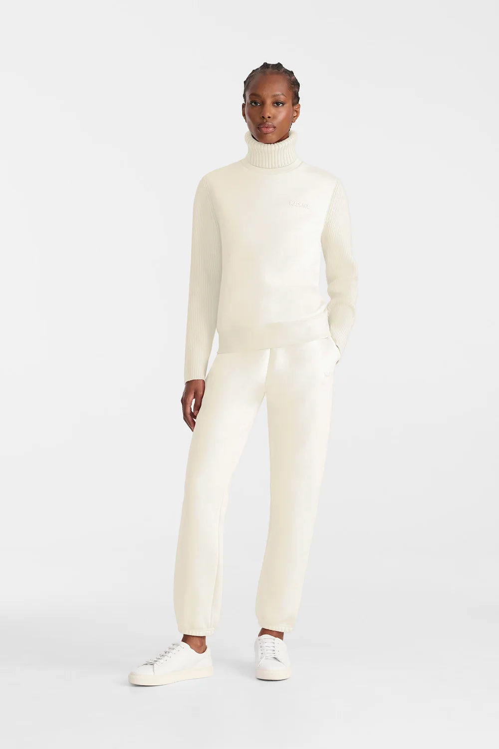 MKG-RALEIGH IVORY KNIT TURTLENECK