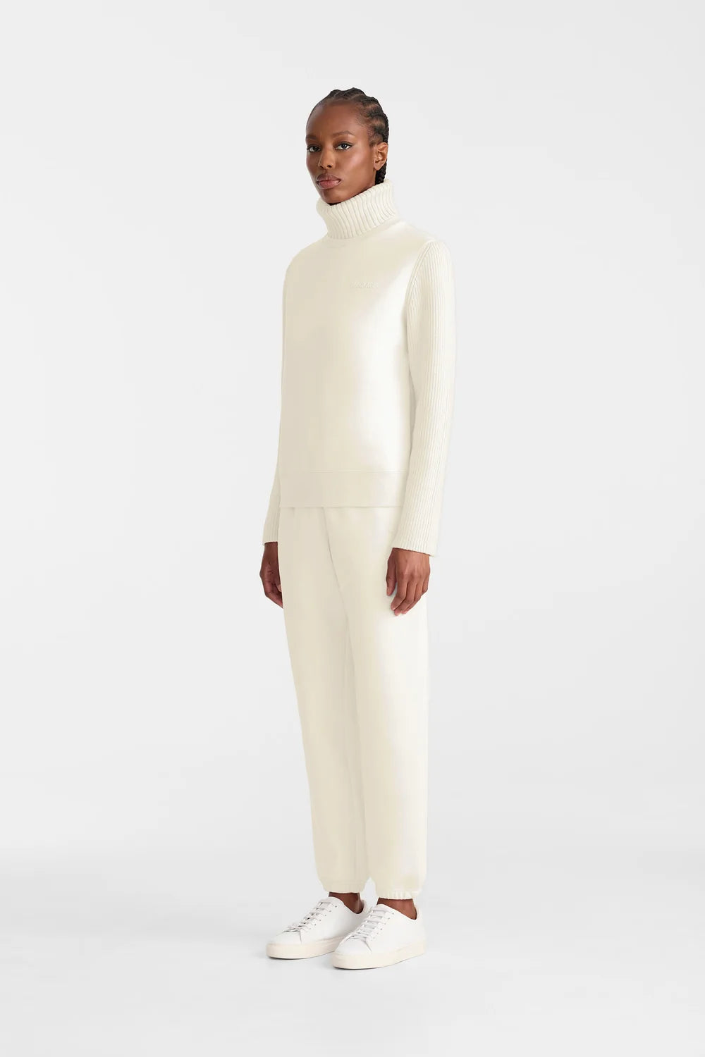 MKG-RALEIGH IVORY KNIT TURTLENECK