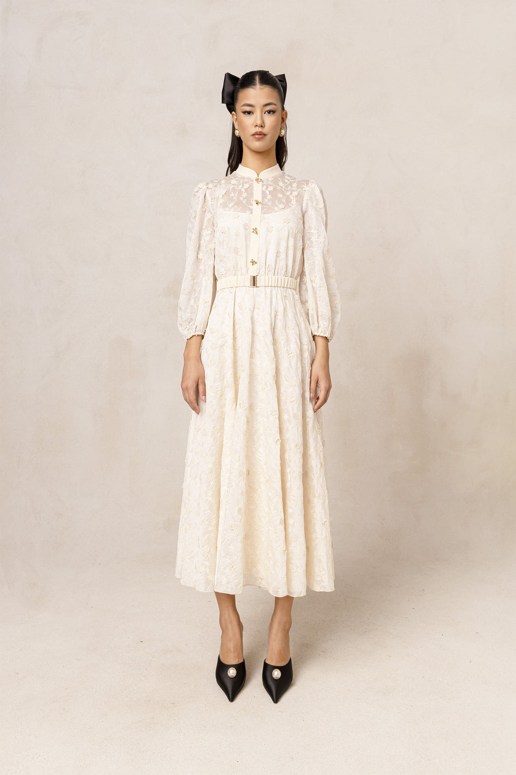 NIS-RC15719 IVORY LACE DRESS