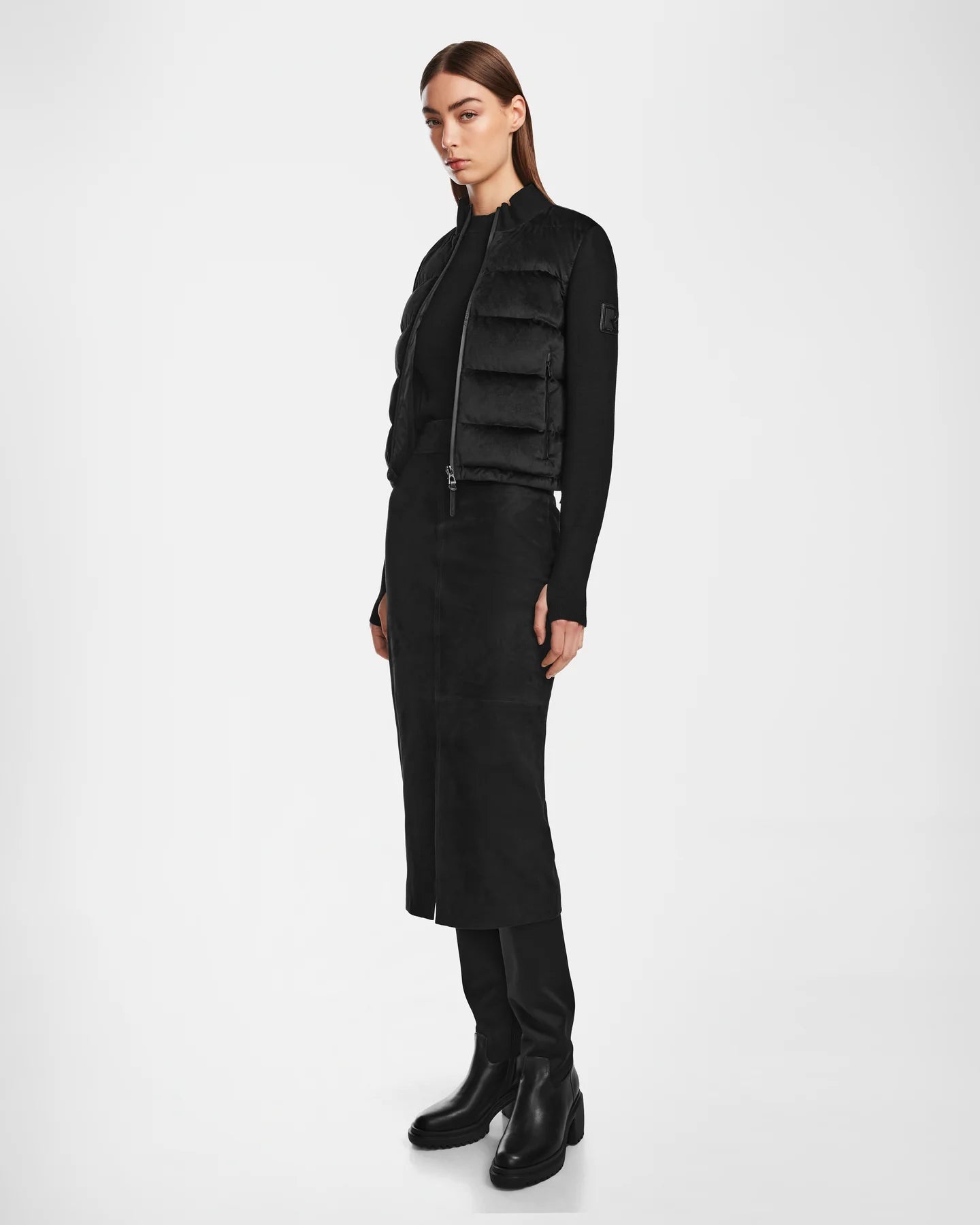 RUD-8124519 CAMILLE BLACK VELOUR JACKET