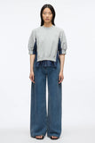 PLM-S251-10306UFT ECRU&DENIM TOP